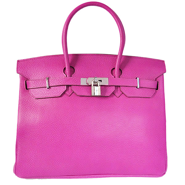 H35CPS Hermes Birkin 35CM pelle Clemence in Porporina con Silv